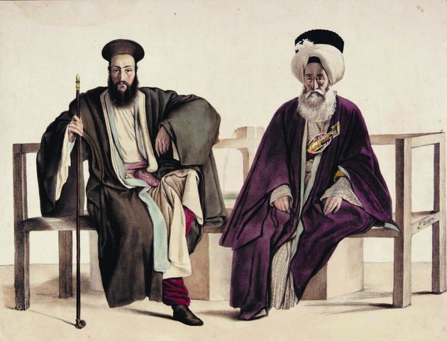 Ελληνορδόδοξος ιερωμένος και μουσουλμάνος. (Αθήνα, 1819)