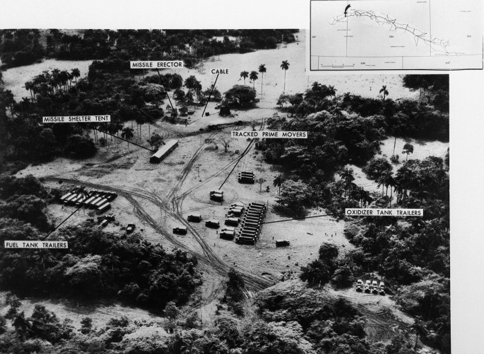 Αναγνωριστική φωτογραφία βάσης εκτόξευσης πυραύλων στο San Cristóbal, της Κούβας, το 1962.